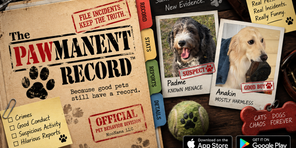 The Pawmanent Record app screenshot