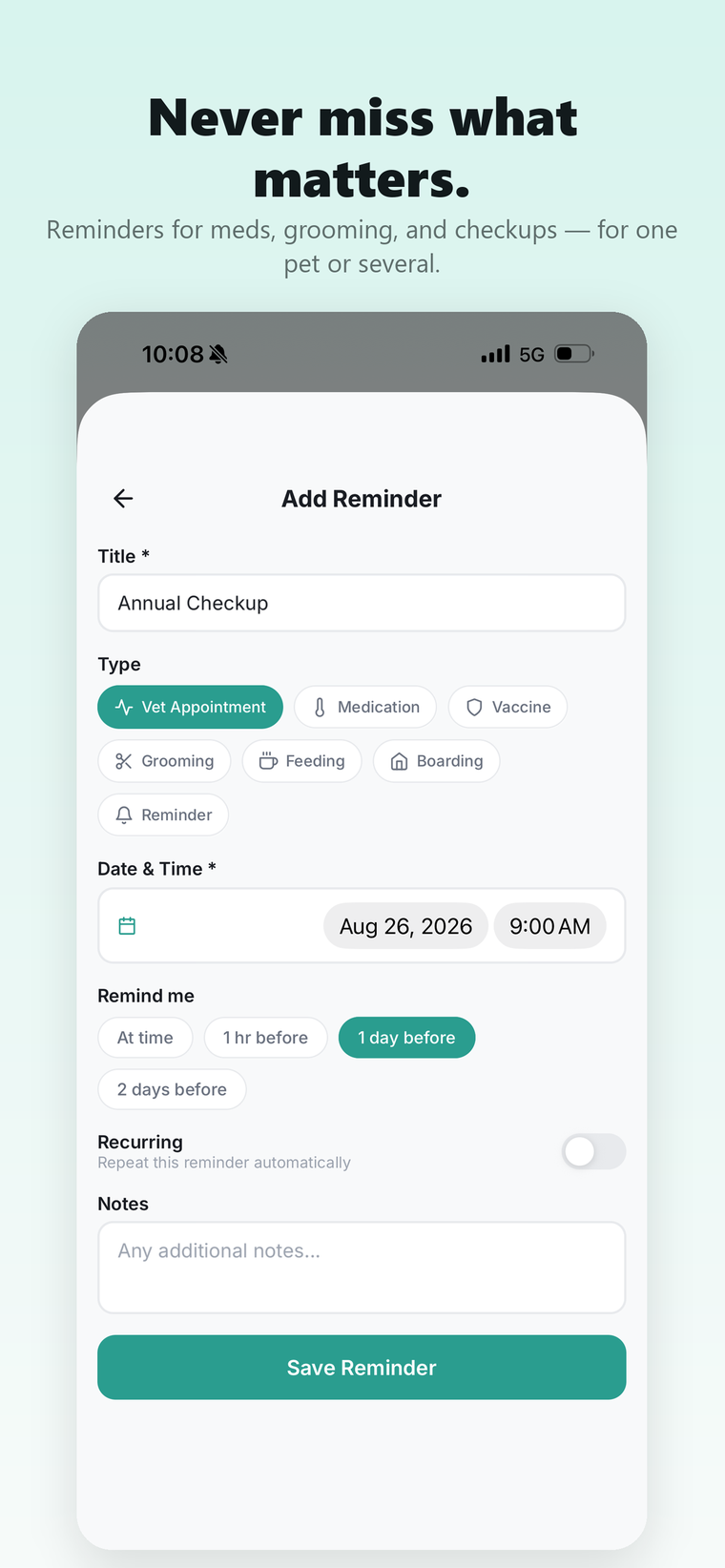 PawStow — Never miss what matters.